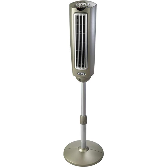 Lasko 52 ENERGY EFFICIENT Oscillating Tower Fan with Built-In Timer and 3 Speeds, Remote Control Included by Lasko