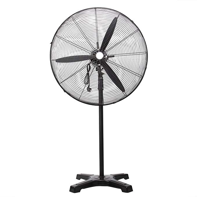 PanelTech Pedestal Fans High Velocity Metal Stand Industrial Fan 30 inch, 3 Speed Settings with 55