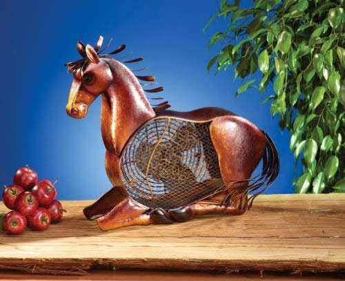 BF0334 - Decorative Horse Figurine Fan