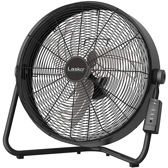 Lasko H20685 High Velocity Floor Fan with QuickMount Wall-Mount and Remote Control, 20