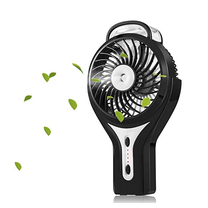 Misting Fan, iKiwi Portable USB Fan, Mini Handheld Cool Misting Fan for Home, Outdoor and Office, Bulit in 2200mAh Rechargeable Battery