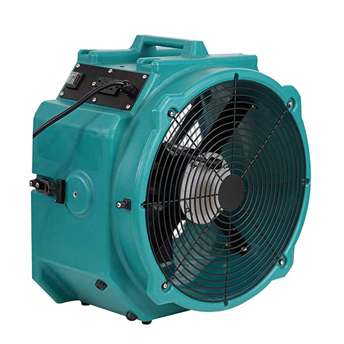 MOUNTO Mt4000A 1/4hp 4000cfm Axial Air Mover Floor Dryer (Blue)