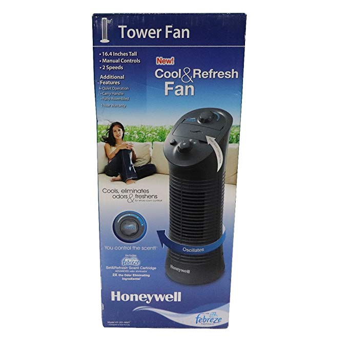 Honeywell Cooling Tower Fan with Febreze Cool and Refresh - Black HY-201-WMT